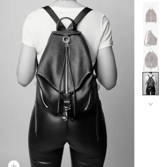 NEW Rebecca Minkoff Julian Backpack Olive Green Bubbled Lamb Leather - Picture 2 of 13